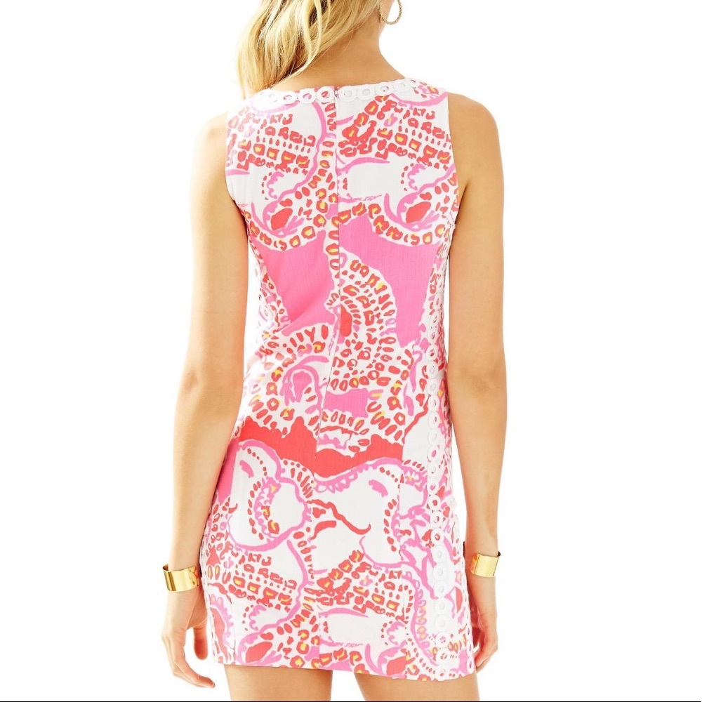 Lilly Pulitzer Pink and White Printed Sheath Dress - Picture 2 of 7